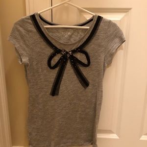 Ann Taylor Loft bow front T-shirt